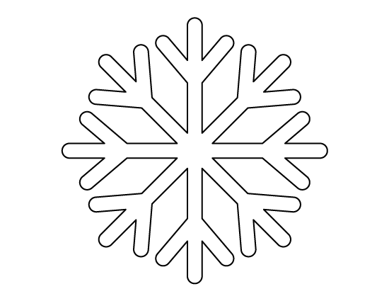 Printable Simple Snowflake Template