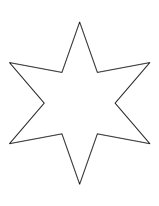 Six-Pointed Star Template