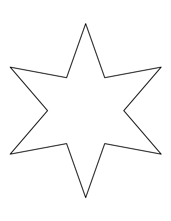 Printable Six Pointed Star Template