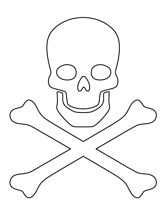 Printable Skull and Crossbones Template