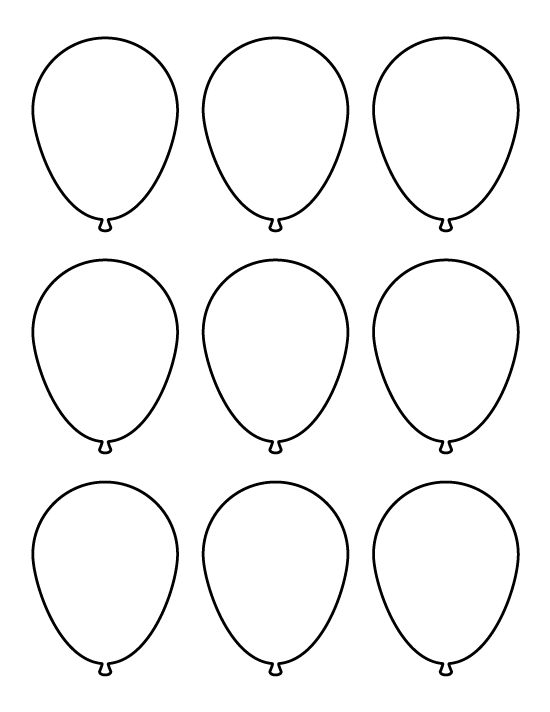 Printable Small Balloon Template
