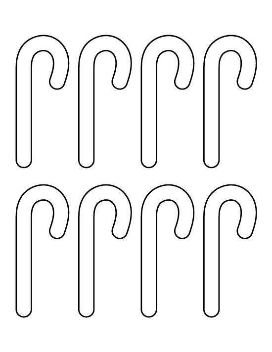 Small Candy Cane Template