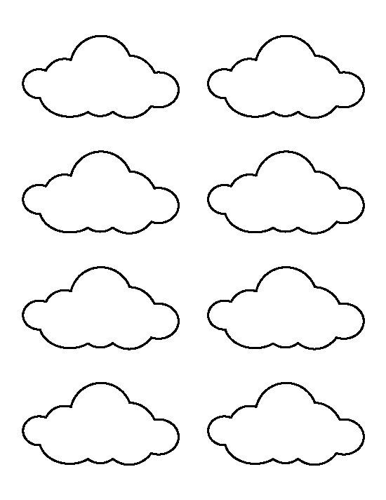 Printable Small Cloud Template