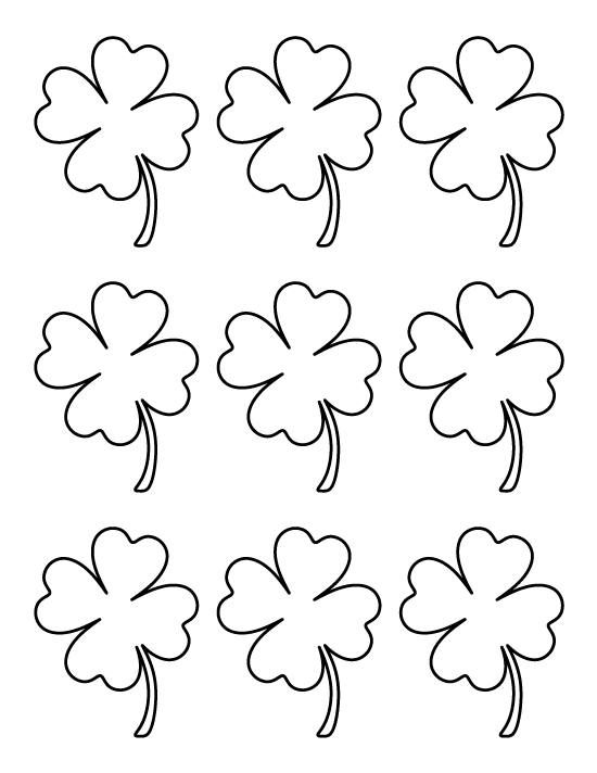 Small Four Leaf Clover Template