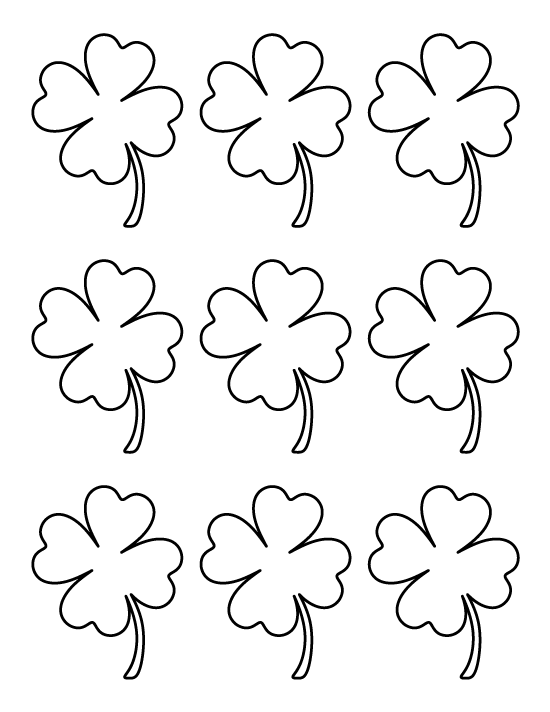 Small Four Leaf Clover Printable