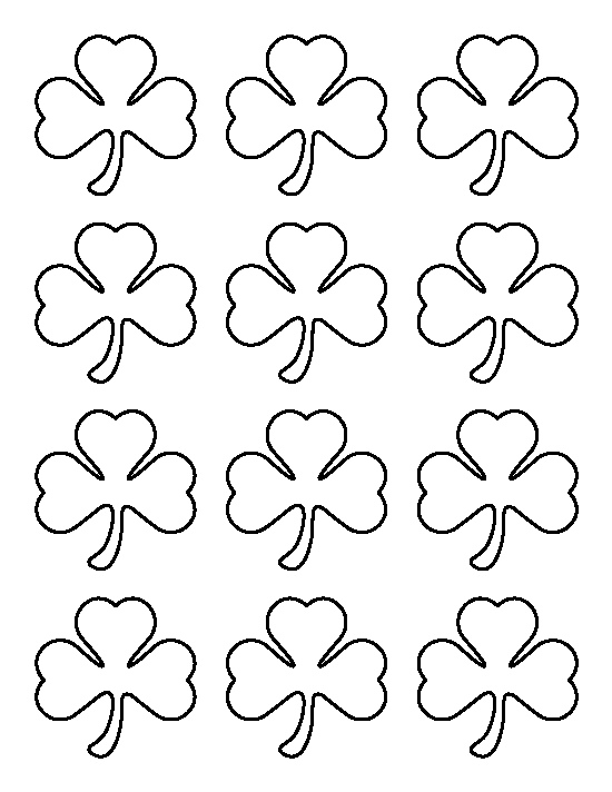 printable small shamrock template