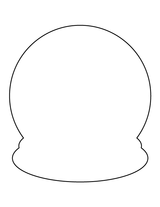 Printable Cut Out Snow Globe Template