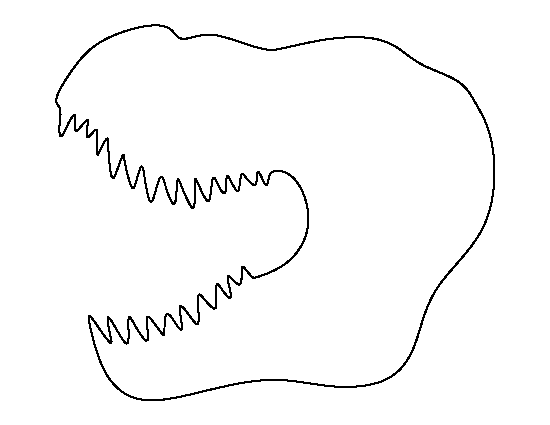 t rex head outline