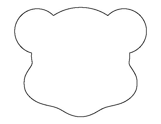 Printable Teddy Bear Head Template