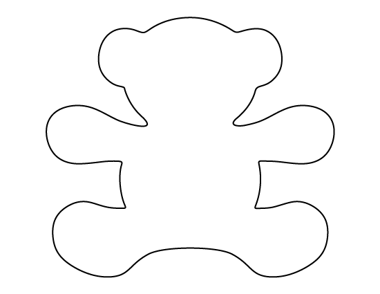 Corduroy Teddy Bear Template  Teddy bear template, Bear template, Teddy  bear pattern