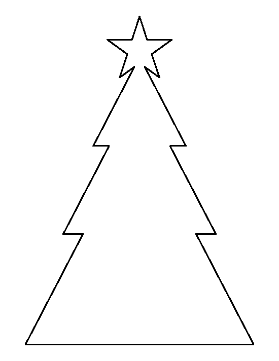 Triangle Christmas Tree Template