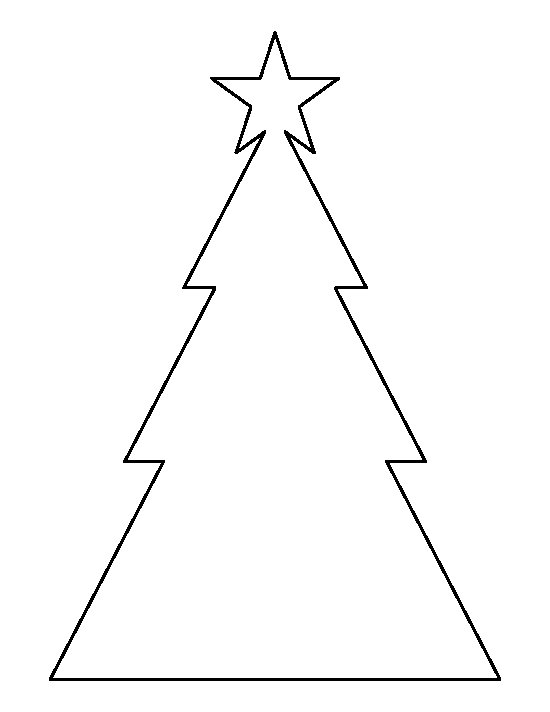 Printable Triangle Christmas Tree Template