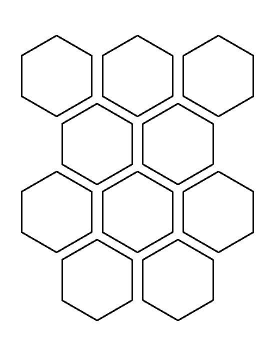 Printable 2.5 Hexagon Template