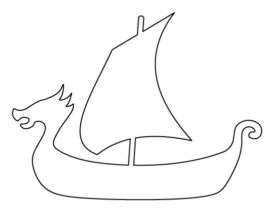 Printable Viking Ship Template