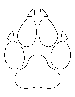 Wolf Paw Print Pattern