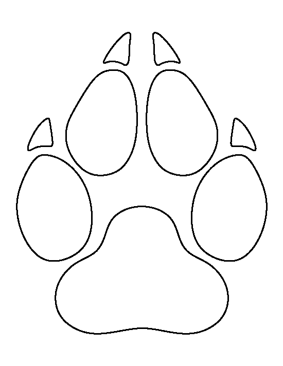 Wolf Paw Print Template